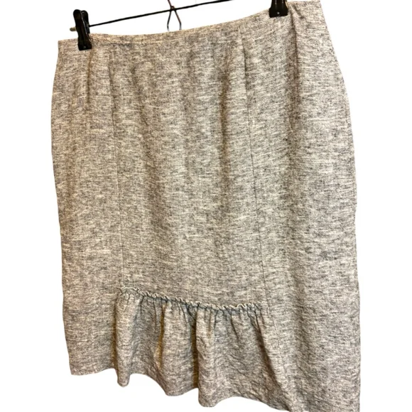 Canadian Designer 100% Linen Skirt, 10, Slow Fashion Minimalist Ruffle - Picture 10 of 16